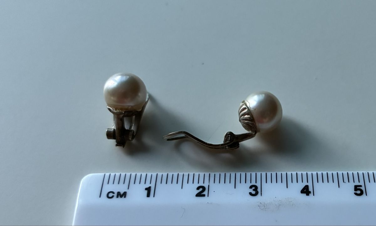 Perle (finte): Vintage Clip Ohrringe - Perlen – Usato da Basel venduto da cat_sq5m 2