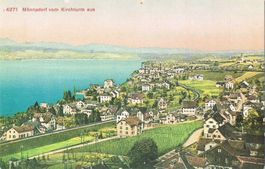 Männedorf vom Kirchturm aus, Repro-AK