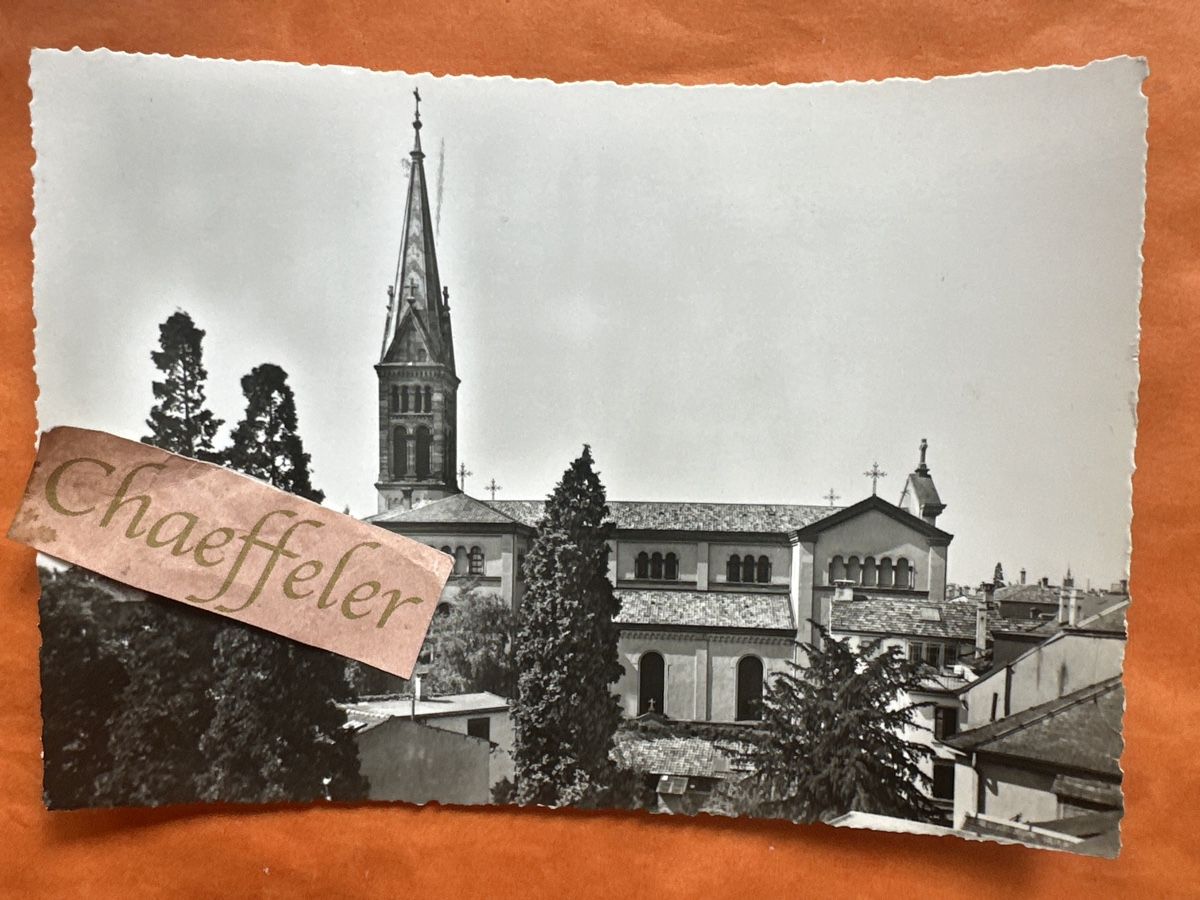 Cartoline postali: 1952 Marienkirche Basel, erbaut 1886 – Usato da Zürich venduto da Chaeffeler