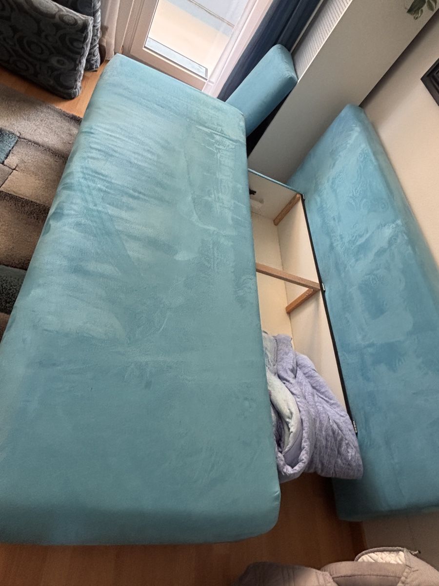 Sofas: 3er Bettsofa mit Stauraum, türkis – D'occasion à Oberhofen Thun'see par nad_8fh9 3