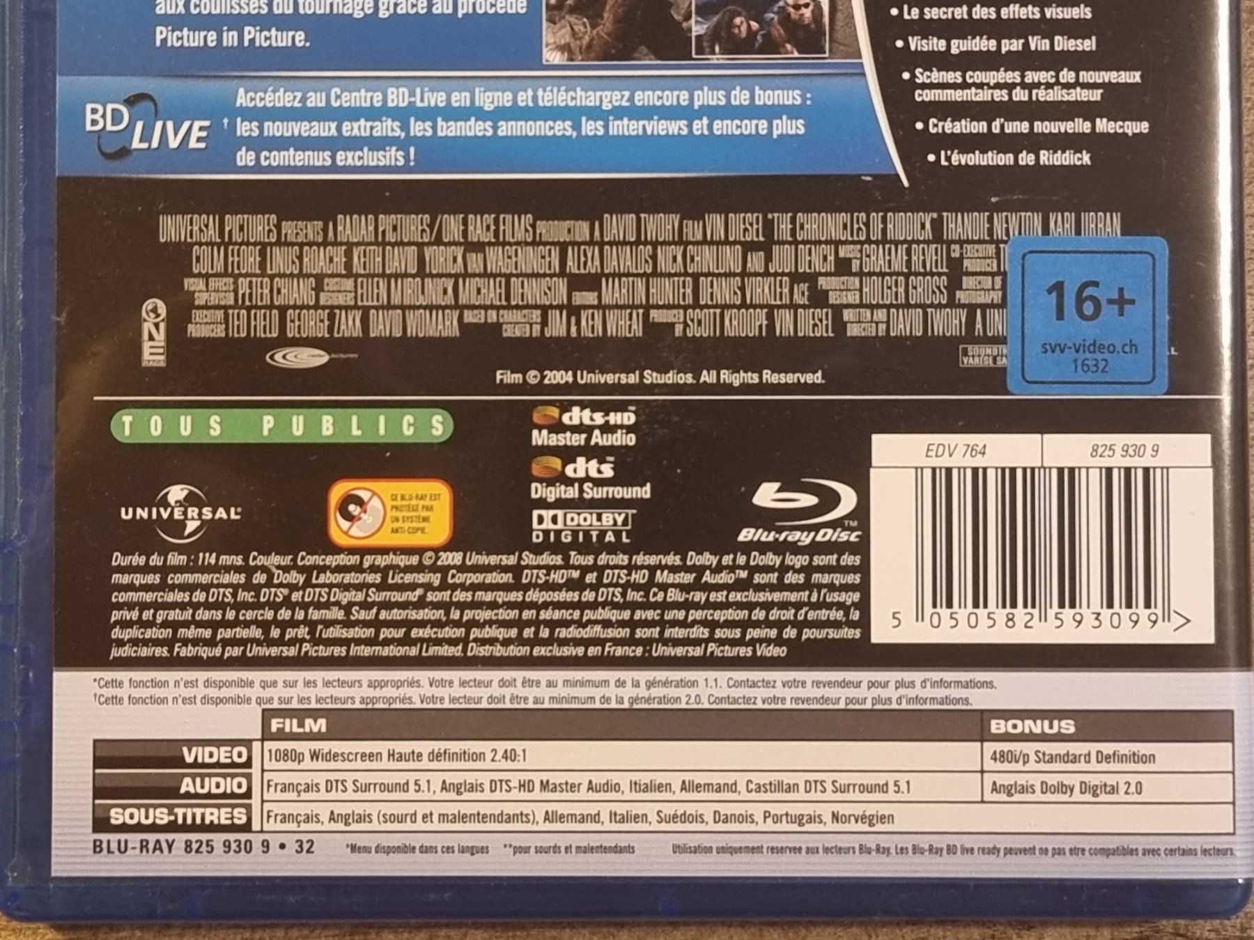 Tutti i DVDs: Les Chroniques de Riddick – Usato da Chavannes-près-Renens venduto da XWR4 1