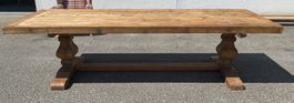 rustikaler Tisch mit Klosterfuss, 100 x 300 cm