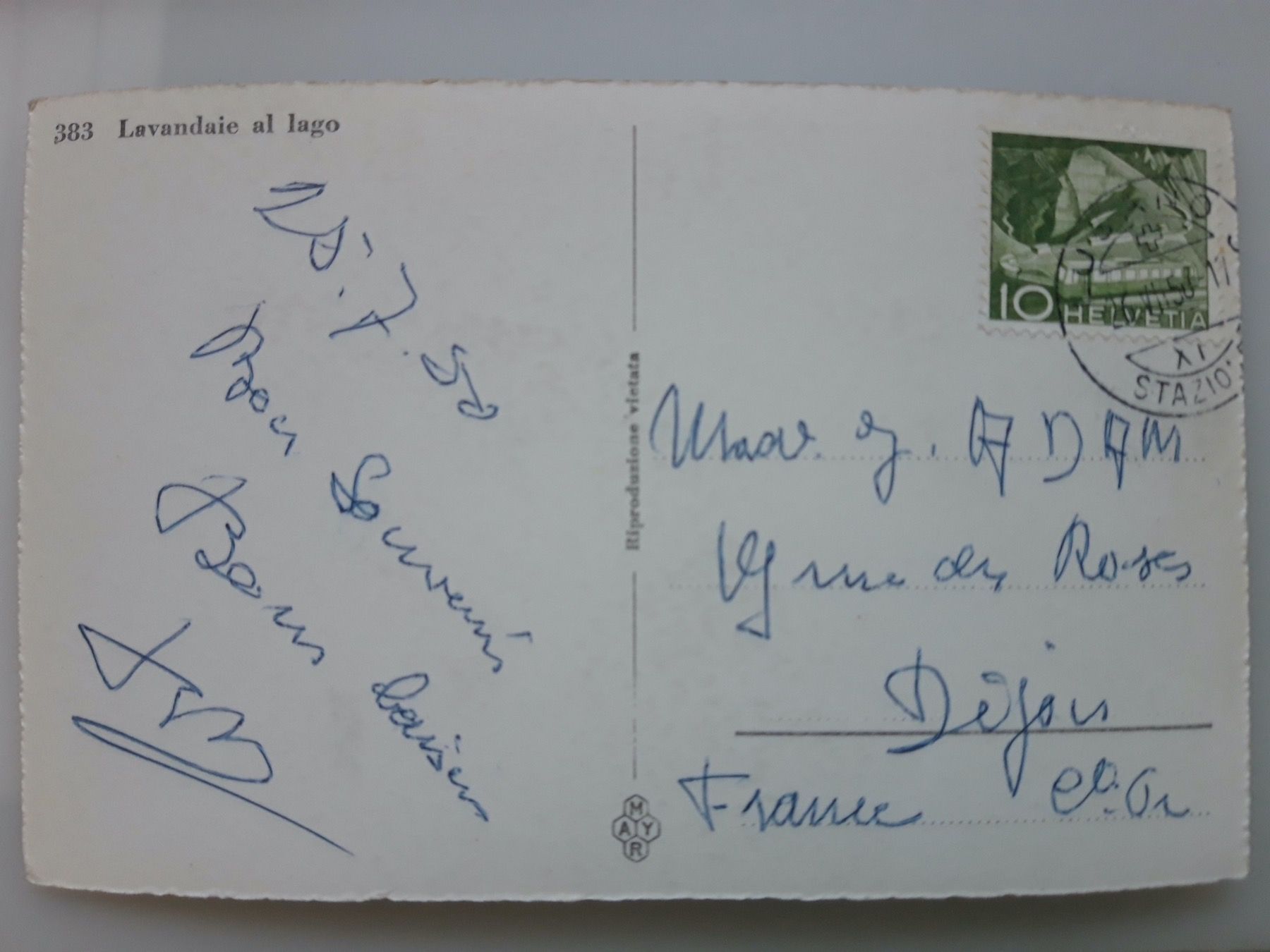 Cartoline postali: Lavandaie al Lago – Usato da Sargans venduto da nicsam1815 1