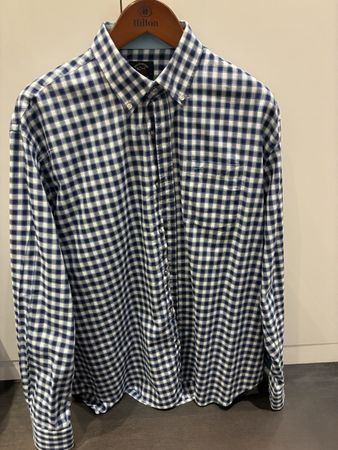 Blue and white checkered shirt