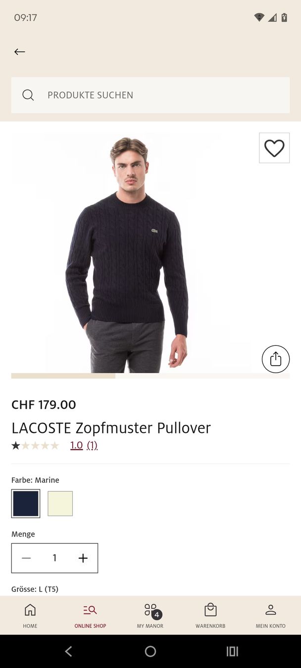 Lacoste Pullover & Sweatshirts: LACOSTE Zopfmuster Pullover Grösse M – Gebraucht aus Tägerig von mig_lrs5 1