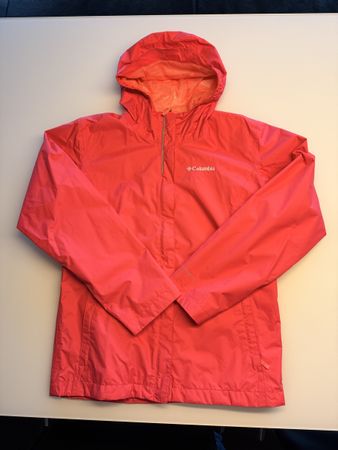 Veste de pluie Columbia rose, enfant L