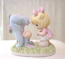 Biscuit Porzellan Walt Disney Mädchen und Winnie Pooh Esel