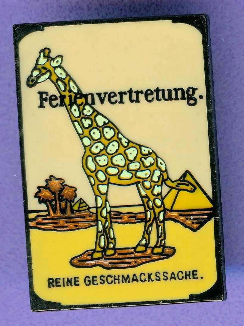 Camel Plaketten & Abzeichen: CAMEL  Ferienvertretung  Nr.118 – Gebraucht aus Winterthur von Sammleroase