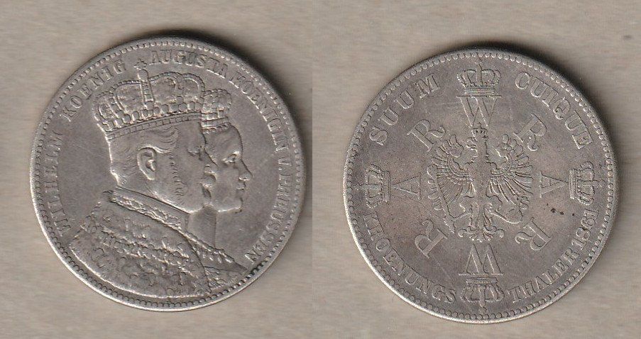 Toutes les monnaies: Preussen, Krönungstaler 1861 – D'occasion à Allschwil par Coinfreak