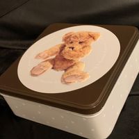 Schöne Blechdose mit Teddybär /Keksdose/ Behälter