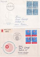 Lot 6 Briefe FDC 4er Block 1966