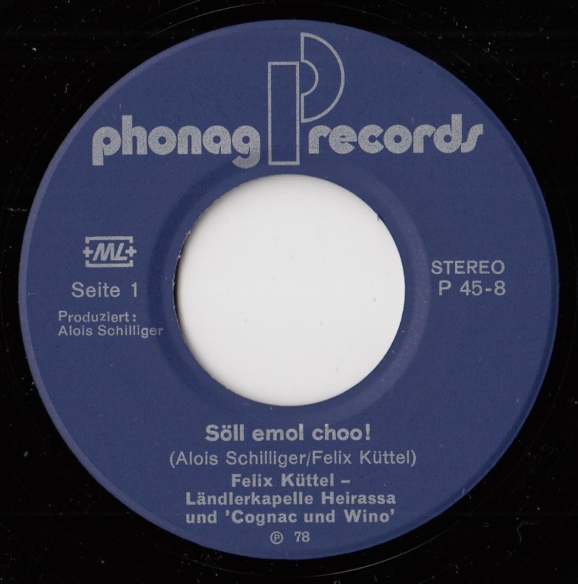 Schallplatten: Felix Küttel Vinyl Single CH von 1978 – Gebraucht aus Volketswil von Abcrecords 2