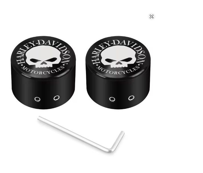 Harley-Davidson Tutti i ricambio per moto: Harley-Davidson Achsmutter Abdeckung Skull, Schwarz, Neu!... – Nuovo e nell'imballaggio originale da Waldenburg venduto da Wild_Thing_II