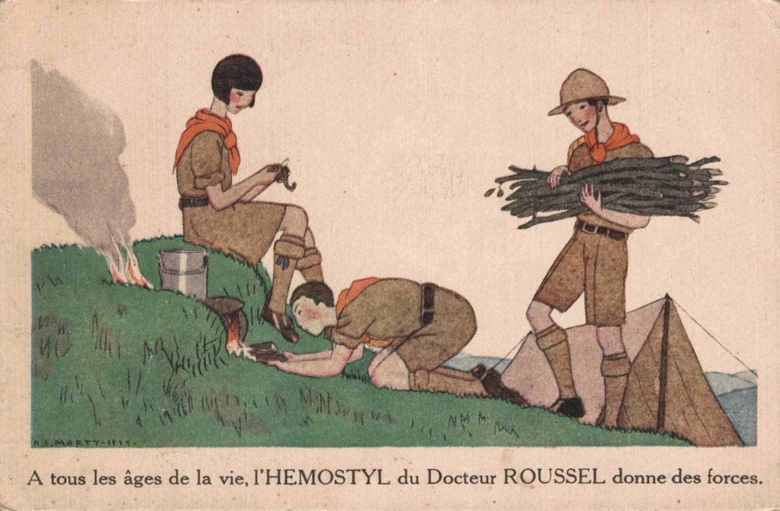 Cartoline postali: Alte Ansichtskarte Pfadfinder, Jugendstil – Usato da Luzern venduto da Kartenansicht