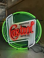 Enseigne lumineuse à néon Castrol Oil