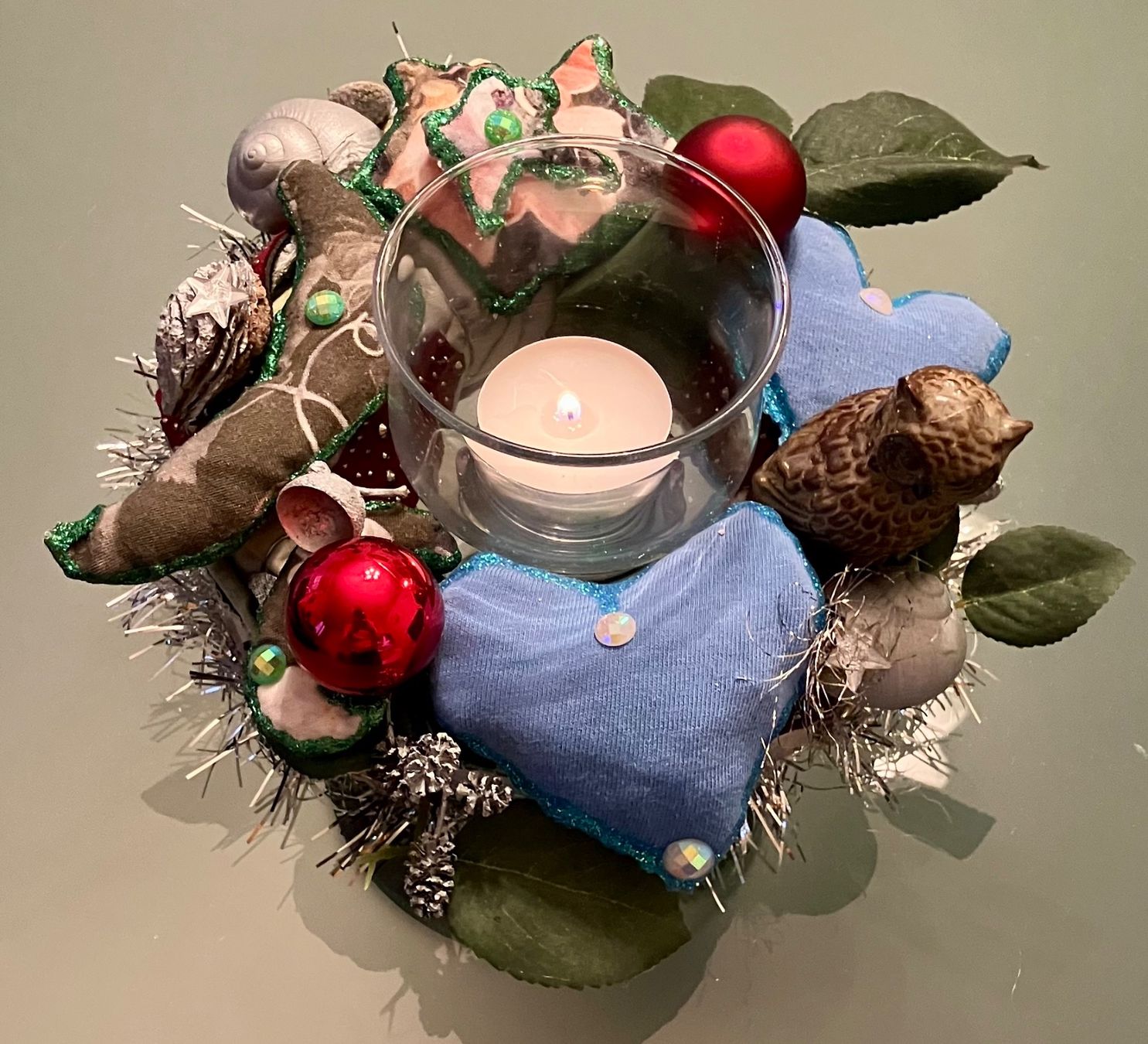 Tutte le decorazioni: Adventskranz mit Eule + Türkranz  Unikate (neu) – Nuovo (secondo la descrizione) da Solothurn venduto da Carry-11 2