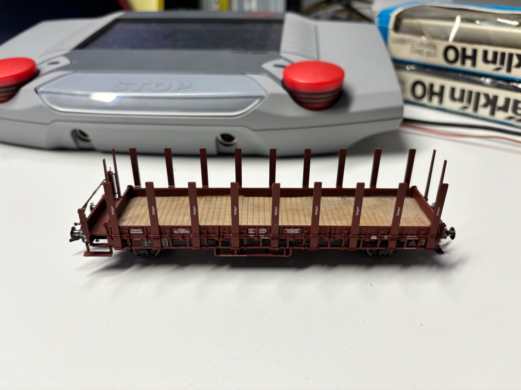 Fleischmann Modellini di ferrovie: Fleischmann 5256 Rungenwagen – Usato da Rothenburg venduto da Vanzonk 4