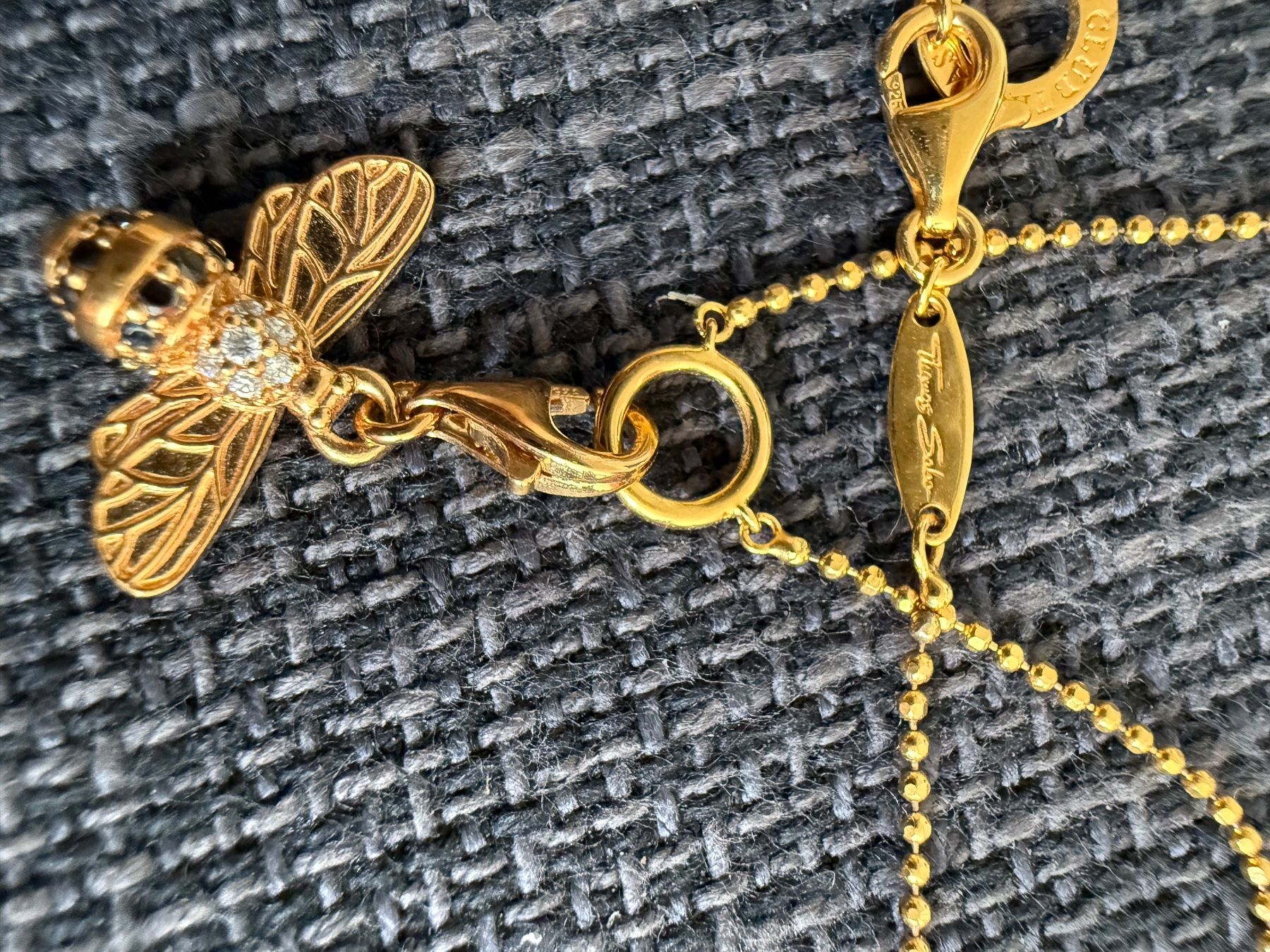 Thomas Sabo Catenine: Goldene Thomas Sabo Halskette mit einer Biene – Usato da Eglisau venduto da Nic1906 2