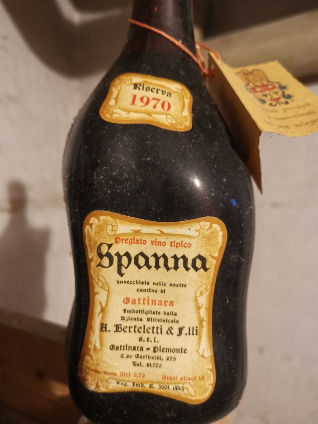 Vino: Spanna Riserva 1970 Berteletti – Nuovo (secondo la descrizione) da Winterthur venduto da Benz420 1
