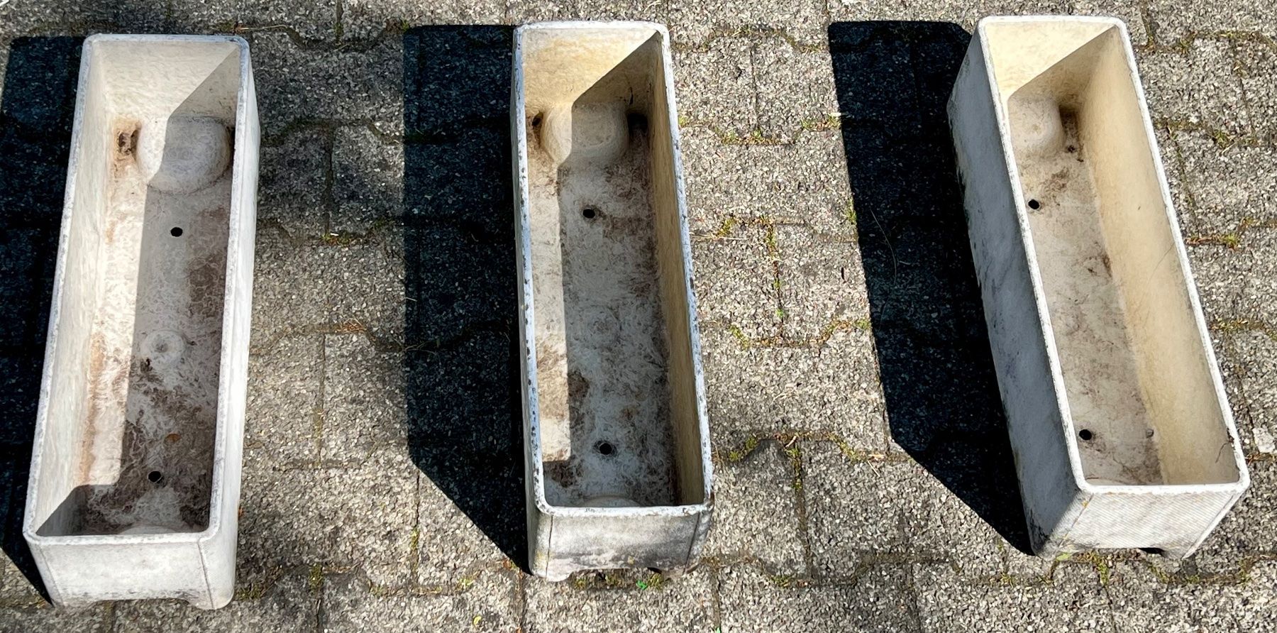 3 x Eternit Blumenkasten grau (HxBxT) 17 x 60 x 17 cm (Gebraucht) in  Neuhausen am Rheinfall fr CHF 28  nur Abholung auf Ricardo kaufen