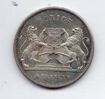 (95) CH, 5 Franken 1859 Zürich, top stgl