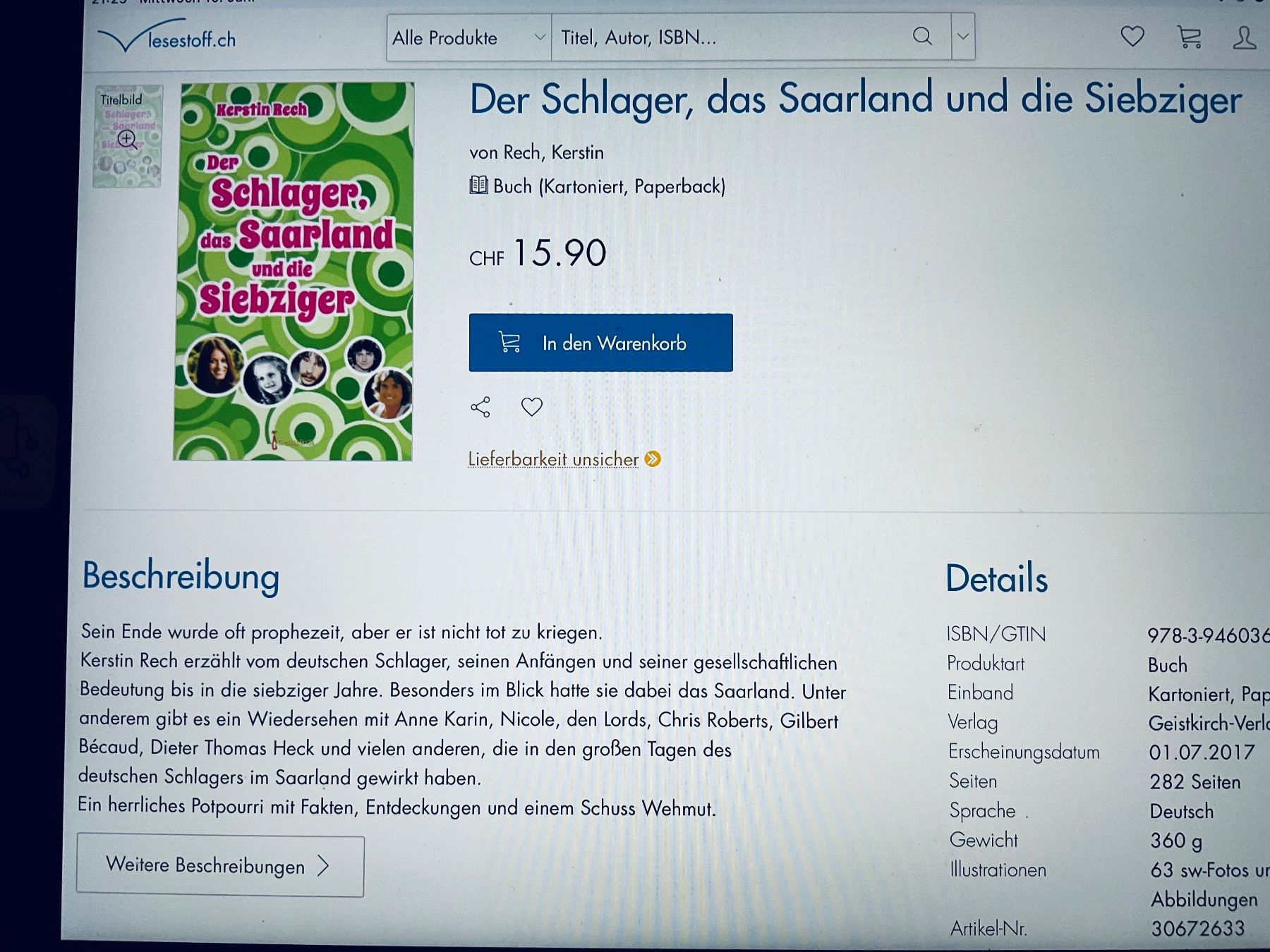 Libri: Der Schlager – Nuovo (secondo la descrizione) da Herisau venduto da eri_2tb5