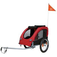 TRIXIE Fahrrad-Anhänger S schwarz rot