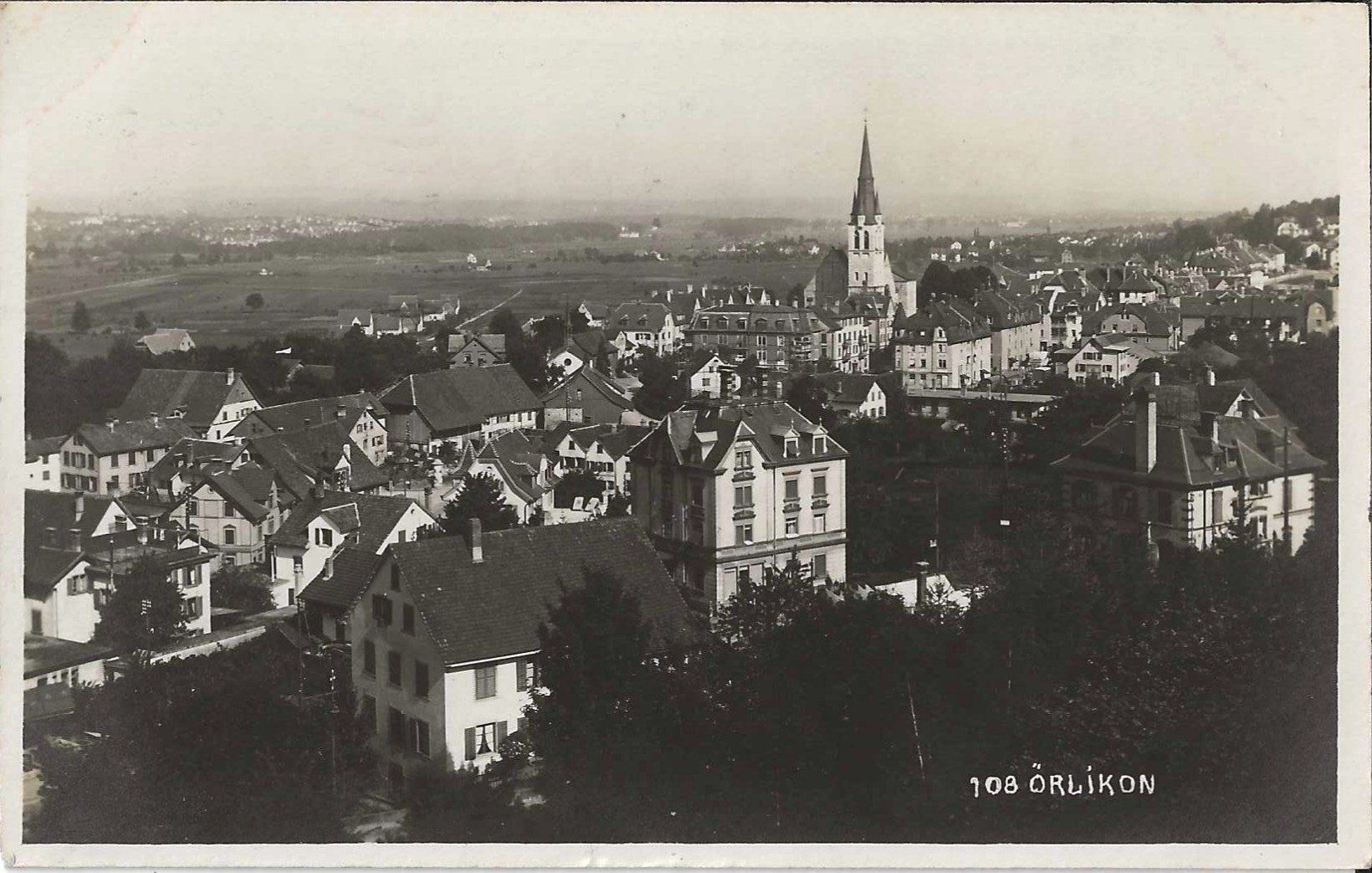 Cartes postales: Karte Oerlikon Kat. Kirche 1925 – D'occasion à Zürich par Philacat11