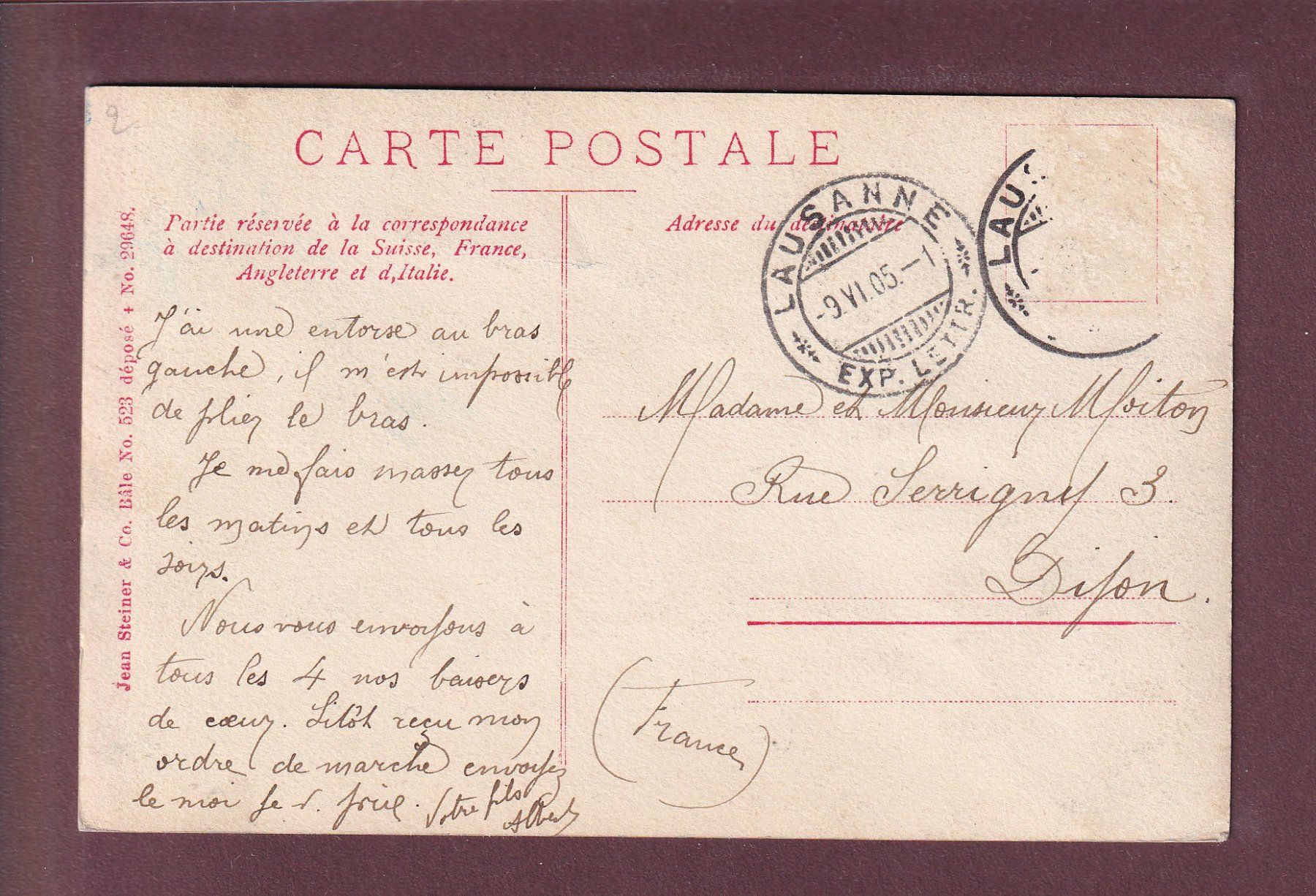 Cartoline postali: LAUSANNE écrit en images - 1905 // pli // – Usato da Pully venduto da nicecards-shop 1