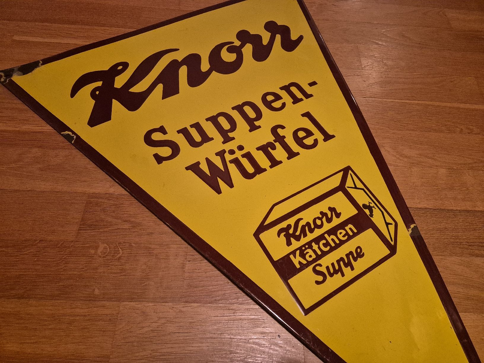 Knorr Insegne: Emailschild Knorr Suppen - Würfel – Usato da Hitzkirch venduto da VintageForst 3