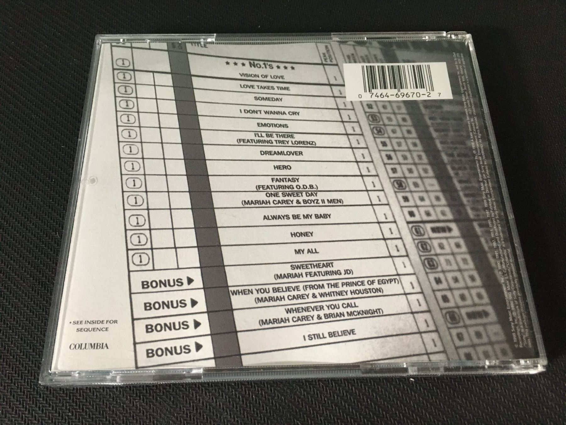 CDs: Mariah Carey – #1's -CD- – Gebraucht aus St.Gallen von MedienJoe 2