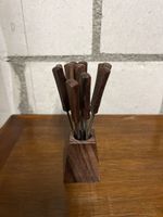 12er Set Teak Apérospiessli Vintage