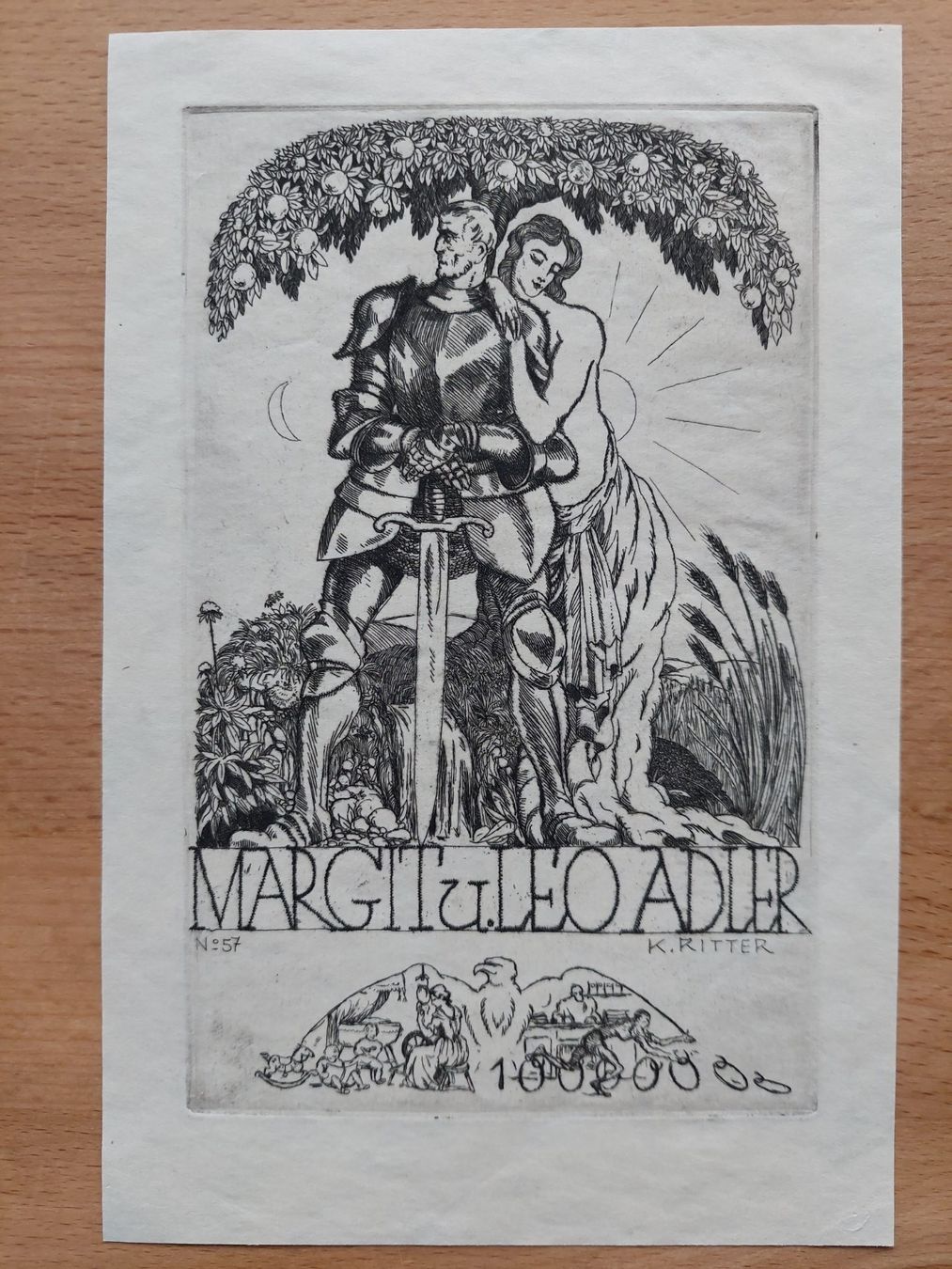 Dipinti: Exlibris Karl Ritter - Original Radierung – Usato da Obfelden venduto da Exlibris-Art