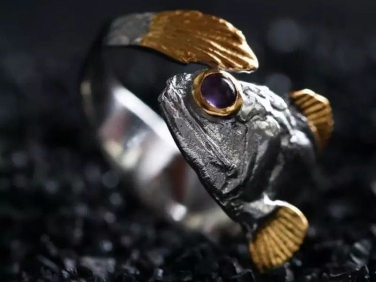 Anelli: Ring Fisch (One Size) Nr 59 – Nuovo e nell'imballaggio originale da Gams venduto da Mariawicca 1