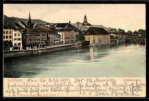 Cartoline postali: AK Solothurn, Landhausquai, 1903 – Usato da Berlin venduto da bartko-reher