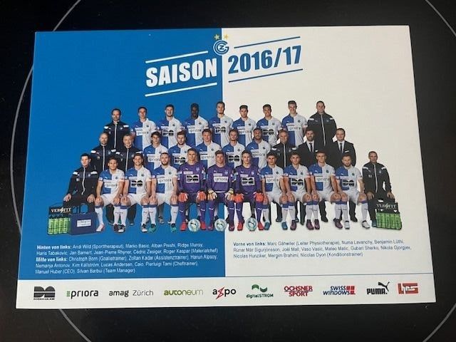 Autografi: GC Manschaftskarte 2016/17 – Usato da Naters venduto da juveman