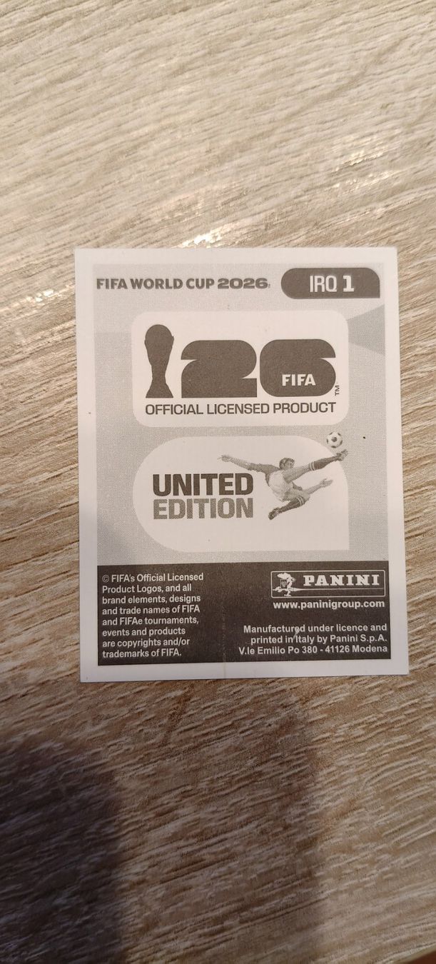 Panini Carte collezionabili: IRQ 1 / FIFA World Cup 2026 – Nuovo (secondo la descrizione) da Plan-les-Ouates venduto da col_vq9g 1