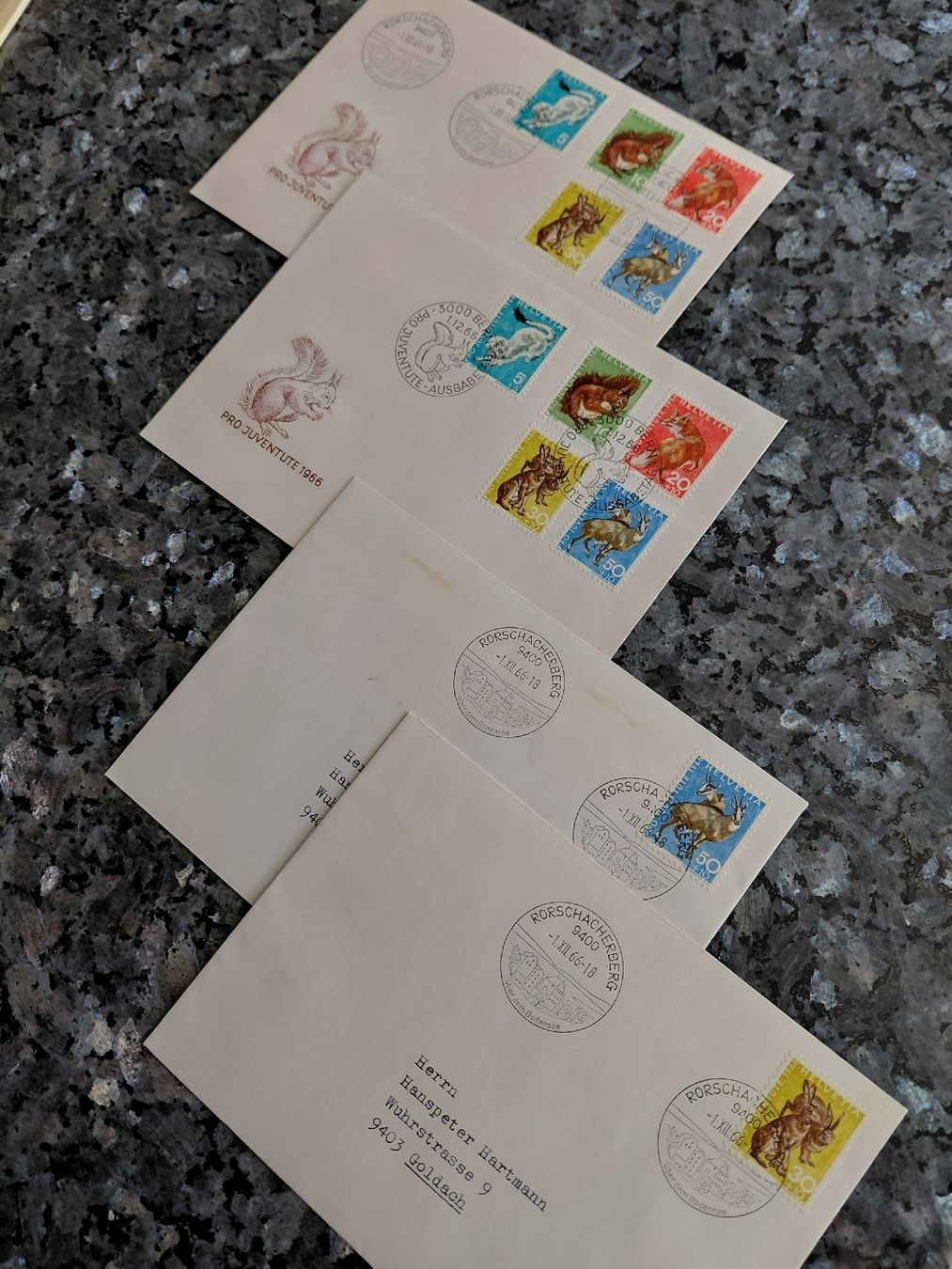 Alle Briefmarken: Pro Juventute 1966 – Gebraucht aus Bonaduz von topolino052