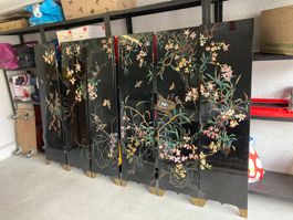 Paravent, traditionelle vietnamesische Handwerkskunst, Antik