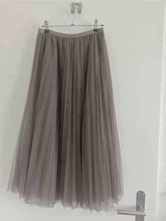 Reserved Plisseerock Gr. 38 – Taupe