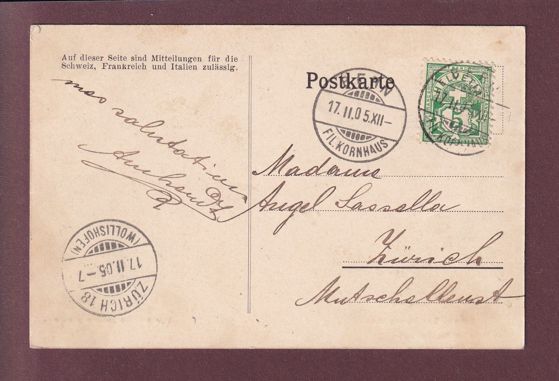 Ansichtskarten: BERN - Bärengraben - 1905 – Gebraucht aus Pully von nicecards 1