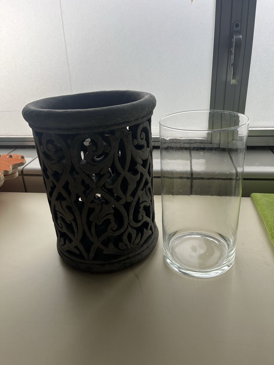 Kerzenständer: Windlicht aus Stein mit Glas – Gebraucht aus Ennetbürgen von ser_q5qn 1
