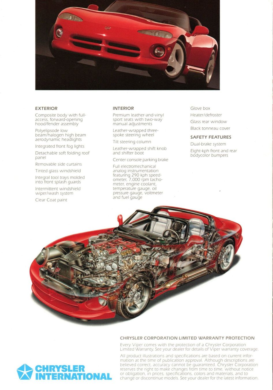 Chrysler Automobili: Chrysler (Dodge) Viper - Originalprospekt – Nuovo (secondo la descrizione) da Malans GR venduto da Chueche427 5
