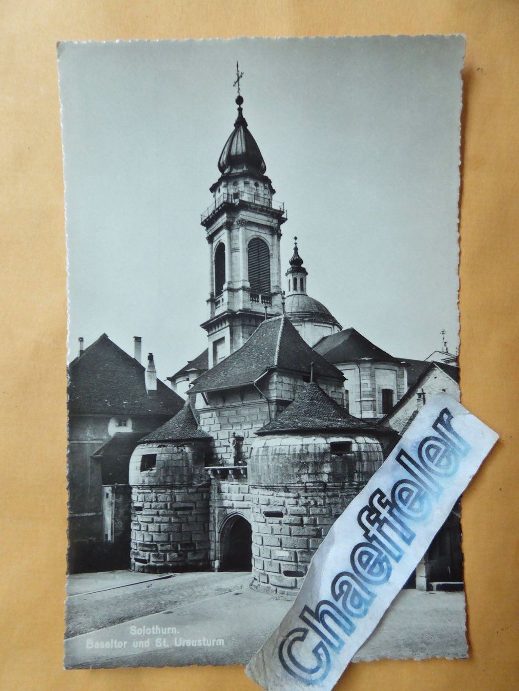 Cartoline postali: Solothurn, Baslertor und St. Ursusturm – Usato da Zürich venduto da Chaeffeler