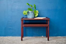 Console guéridon sellette Italienne en Teck  desserte table