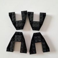 4 Stk. Lego (2626) Keil/ Stein Schiff Boot 6 x 6    schwarz