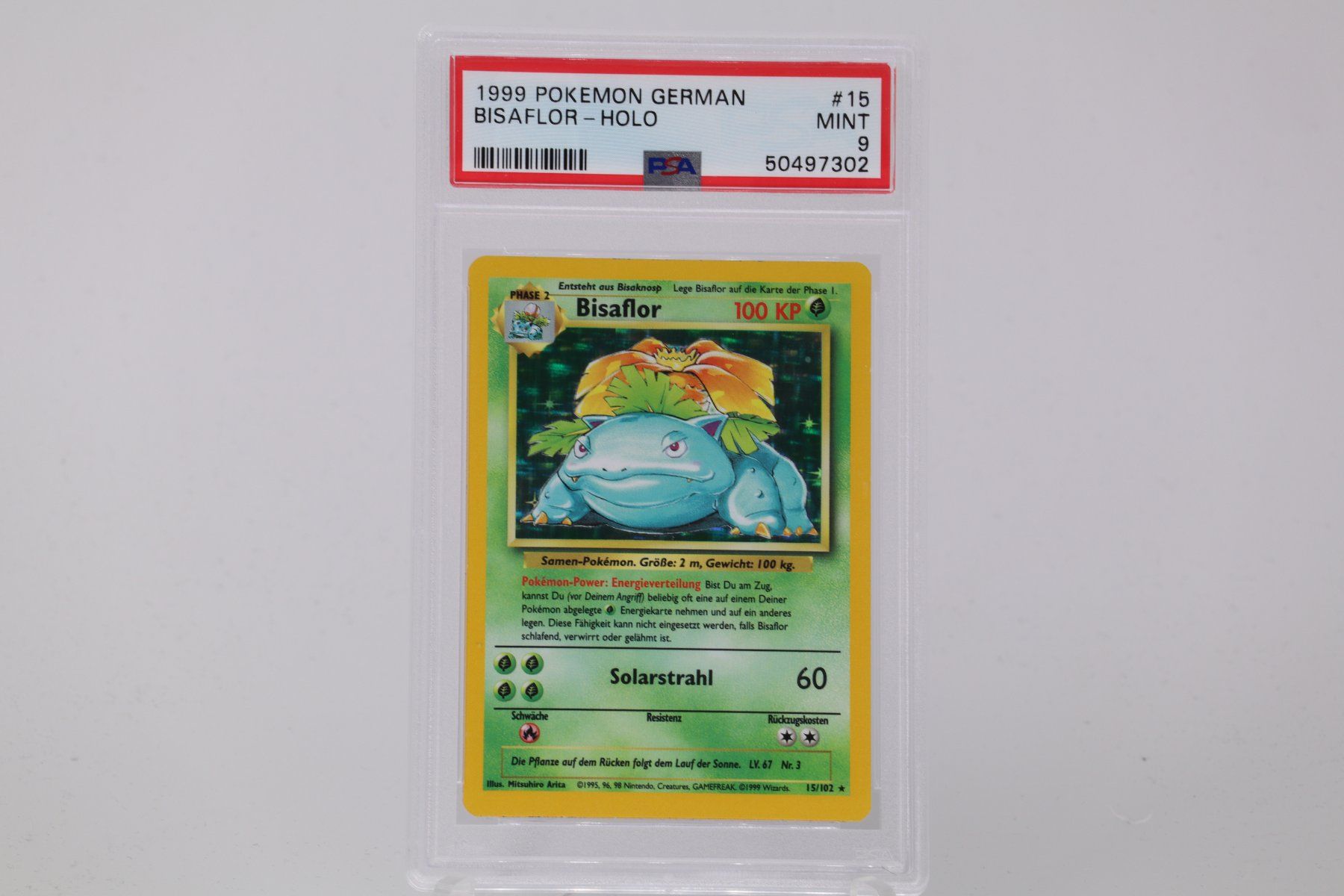 Pokémon Carte collezionabili: PSA 9 / #15 Bisaflor Holo / 1999 Base set – Usato da Erlinsbach SO venduto da PKMPr0ffesor