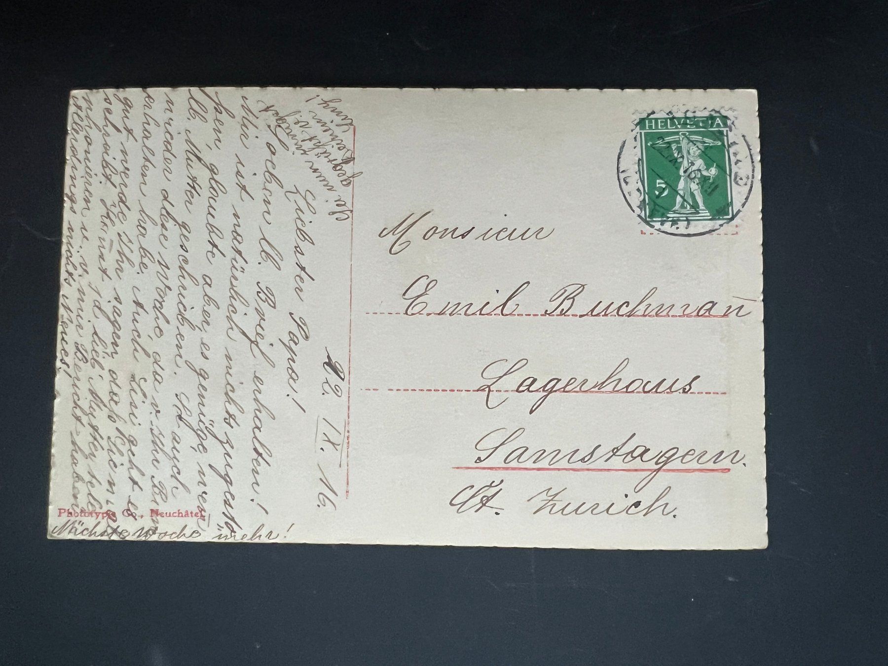 Cartes postales: 1916  Ansichtskarte Genf la Jonction  (V373) – D'occasion à Hinwil par Sidi4 1