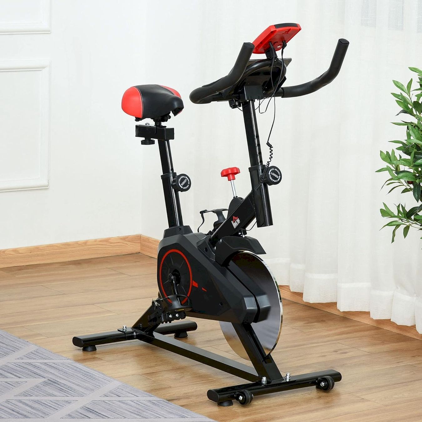 Hometrainer: HOMCOM Indoor Bike Trainer Schwarz+Rot – Nuovo e nell'imballaggio originale da Bottighofen venduto da zaap 1
