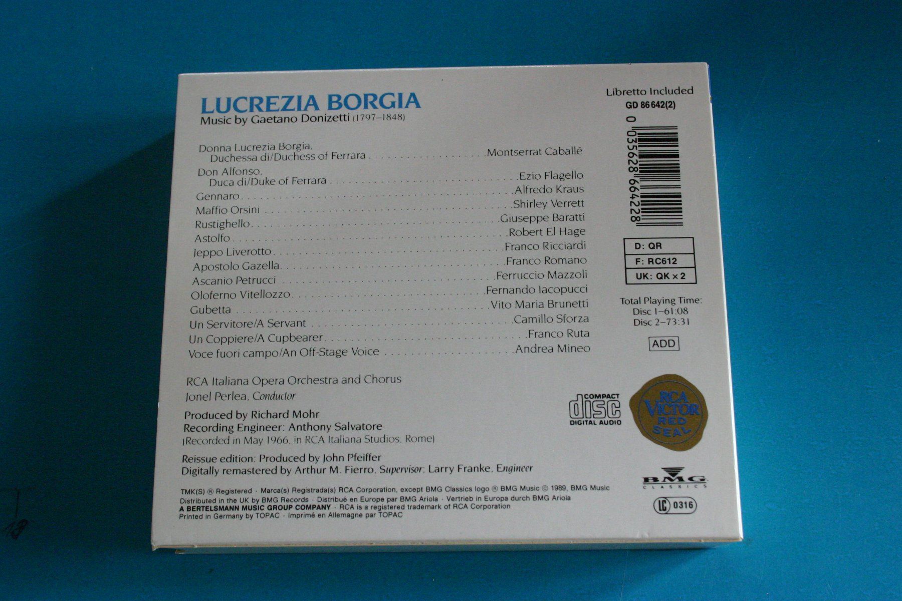 CDs: DONIZETTI LUCREZIA BORGIA – Gebraucht aus Winkel von Gallica 1